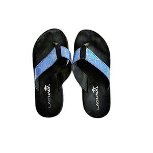 Vintage Y2K Platform Flip Flop Sandals Women's 6/7** Laguna Holographic Thong